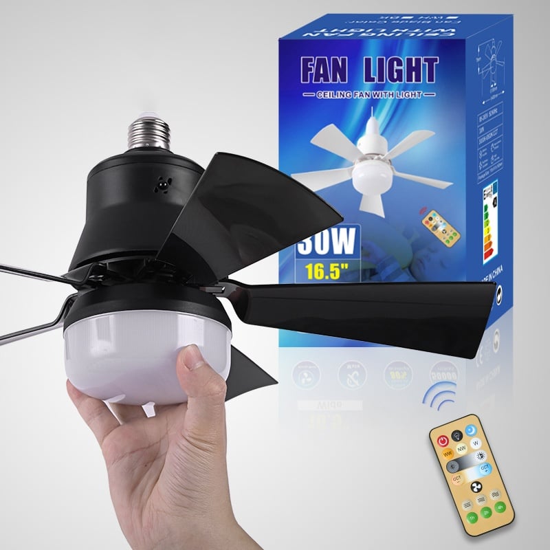 ⏳LAST DAY SALE 49% OFF🔥40W LED Ceiling Fan Light – 20.5” Ultra-Quiet with Remote 🎯 | E27 + FREE B22 Adapter 🔌 | For Bedroom 😴, Kitchen 👩‍🍳 & Garage 🛠️ – UK Ready! 🇬🇧