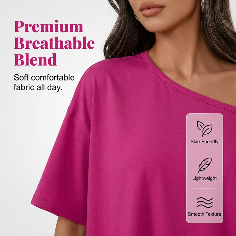 Women's Casual Off-Shoulder Oversized T-Shirt