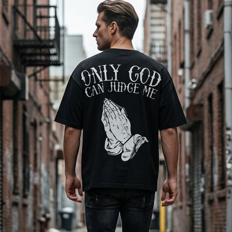 👕🙏Men's Praying Hands Graphic Tee – Cotton, Casual, Symbolic, Versatile ✨