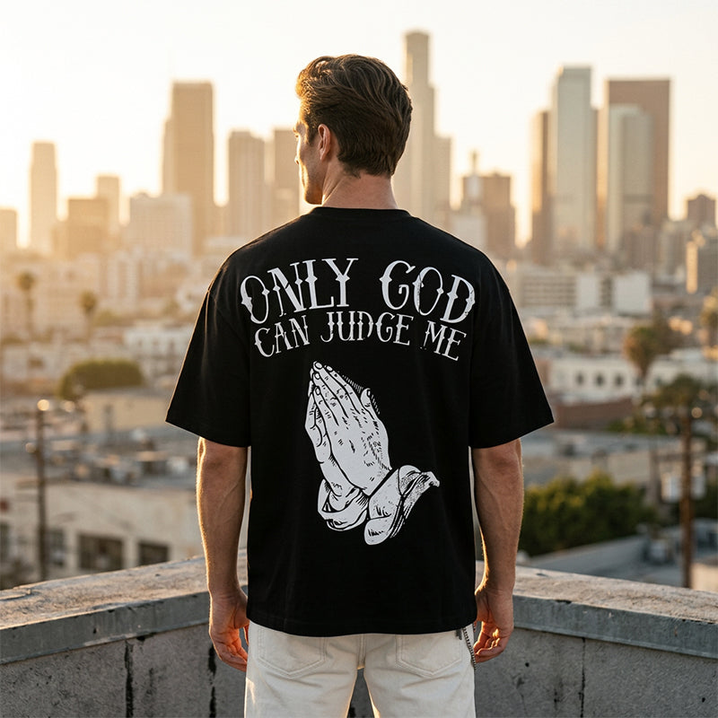 👕🙏Men's Praying Hands Graphic Tee – Cotton, Casual, Symbolic, Versatile ✨