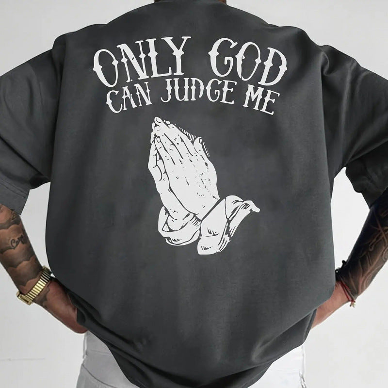 👕🙏Men's Praying Hands Graphic Tee – Cotton, Casual, Symbolic, Versatile ✨
