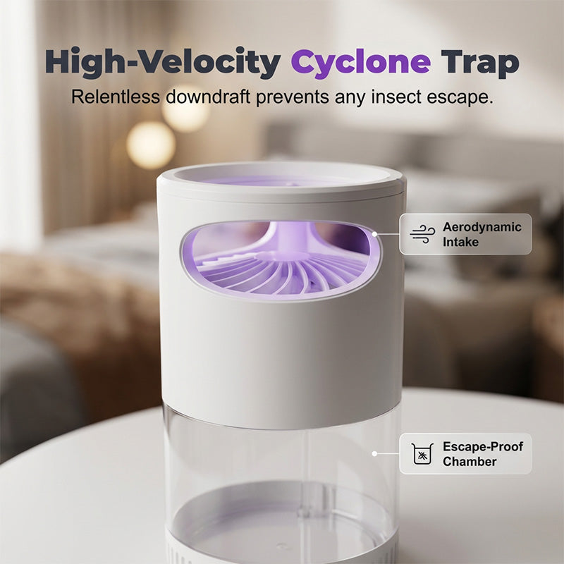 ⏳LAST DAY SALE ONLY ￡11.99!🏆Gainstarx™🇬🇧Silent Insect Trap – UV Light & Gentle Suction Catcher 🪰✨  Chemical-Free Plug-In Fly & Moth Trap for Kitchen, Bedroom & Office 🏡🔌