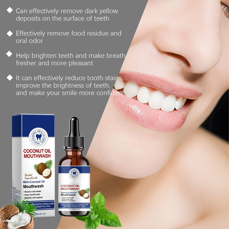 🔥BUY 1 GET 1 FREE⏰Only £9.99⌛Natural Coconut & Mint Oil Mouthwash Concentrate