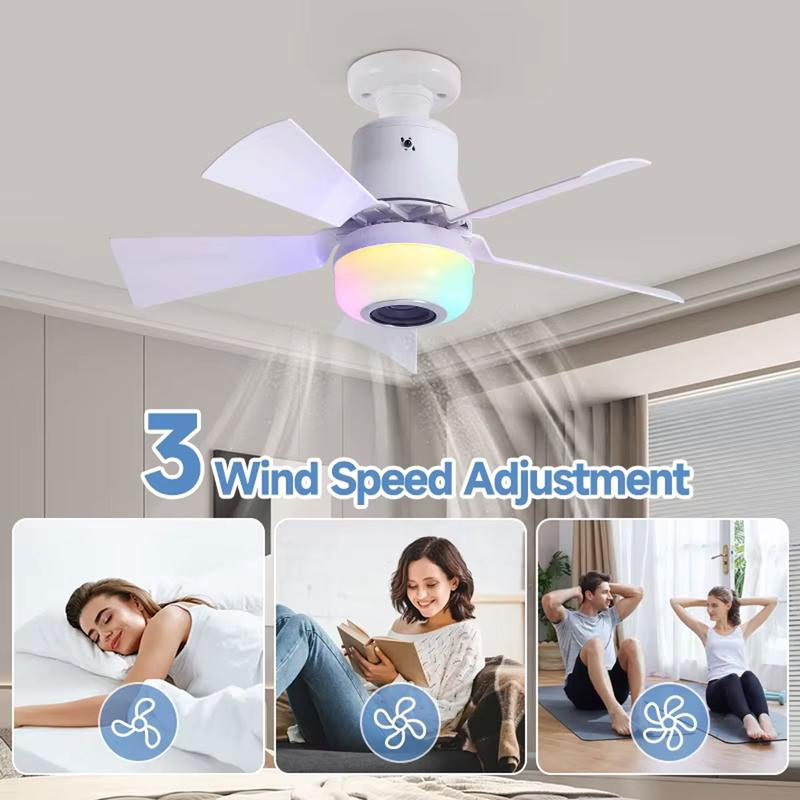 🔥Limited Time SALE 50% OFF❄️🎶2-In-1 Smart Ceiling Fan with Light, RGB & Bluetooth Speaker