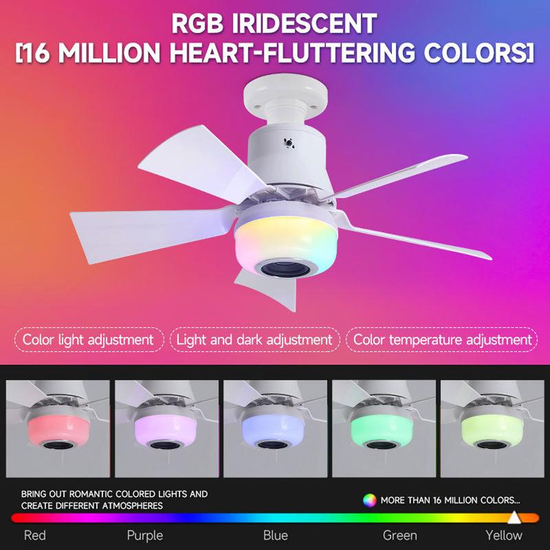 🔥Limited Time SALE 50% OFF❄️🎶2-In-1 Smart Ceiling Fan with Light, RGB & Bluetooth Speaker