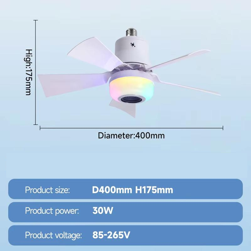 🔥Limited Time SALE 50% OFF❄️🎶2-In-1 Smart Ceiling Fan with Light, RGB & Bluetooth Speaker