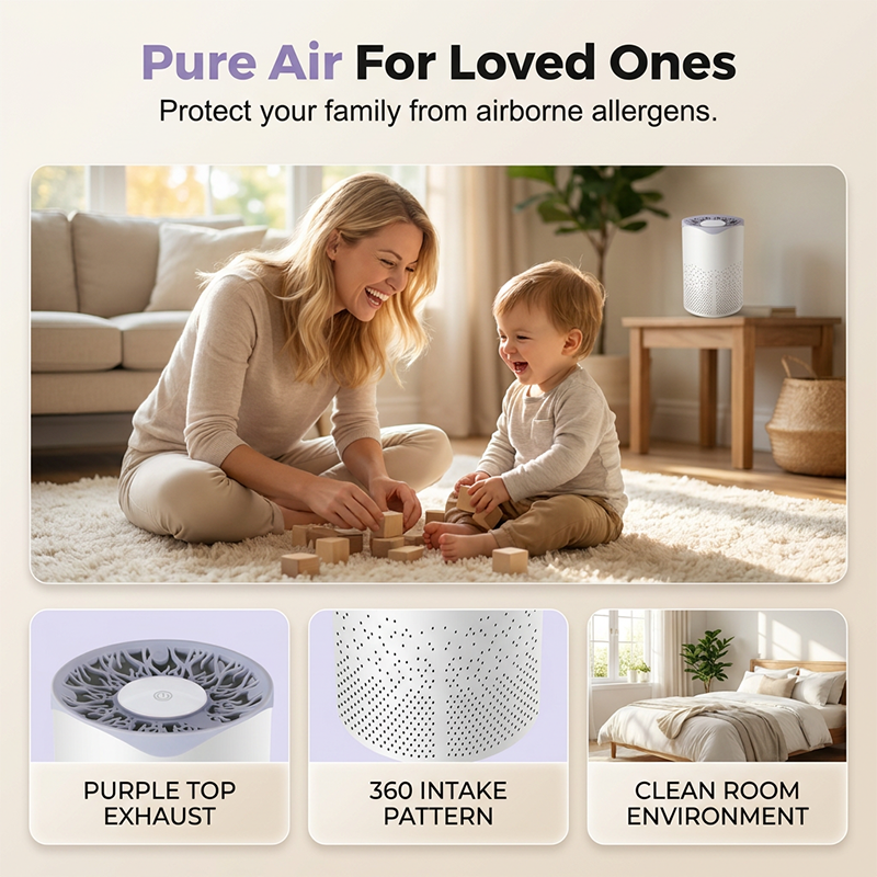 360° Desktop Air Purifier with USB Power