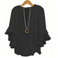🌸 LIMITED-TIME 50% OFF! ✨ V-Neck Ruffled Sleeve Top – Flowy, Lightweight, Elegant Casual Blouse for Women 🌿