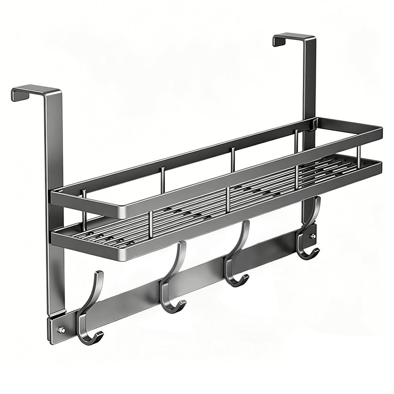 🪄50% OFF! ✨ Over The Door Hooks with Basket – Heavy-Duty, Tool-Free, 50lb Capacity 🪣