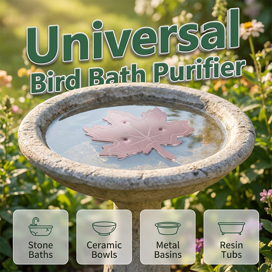 🐦 Special Price £7.99 ! 🔥Buy 2 Get 1 Free🎁 Universal Fit Bird Bath Purifier – 99.9% Pure Copper, Algae-Inhibiting & Chemical-Free Water Cleaning Design 🌿