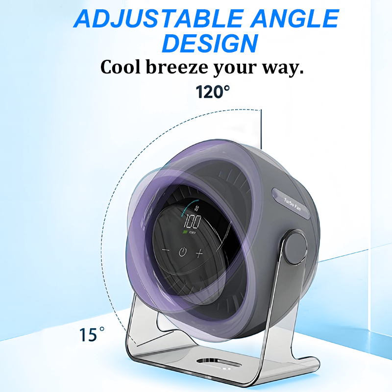 🏆2026 Desk Fan – USB Rechargeable with LED Display 📊 | 100 Speeds, 120° Tilt & Full Oscillation ↔️ | Ultra-Quiet for Bedroom 😴, Office 🖥️ & Camping 🏕️ | Up to 24H Battery ⚡