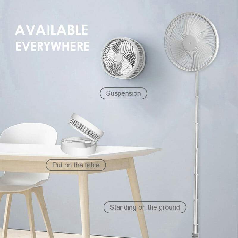 🌀 50% OFF NOW! 🔋 Telescopic Folding USB Charging Fan – Adjustable height, quiet operation & portable – perfect for desk, travel or outdoor use 💨