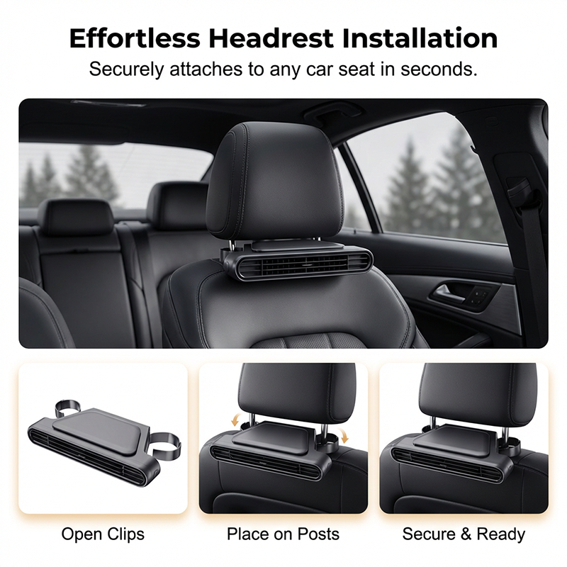 🔥HOT SALE 49% OFF🏆 Car Seat Fan 🌬️ – 3-Speed Rechargeable Clip-On Fan with 3000mAh Battery 🔋 | USB-C Charging ⚡ for Cars 🚗, Golf Buggies 🛺 & Campervans 🏕️