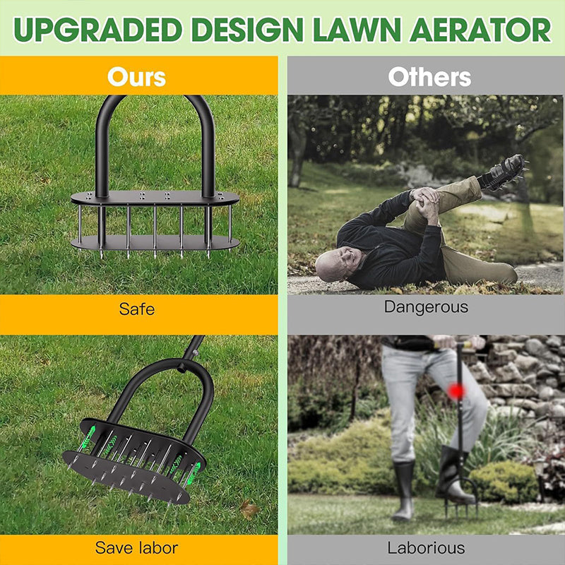 💐 50% OFF NOW!   Heavy-Duty Manual Lawn Coring Aerator