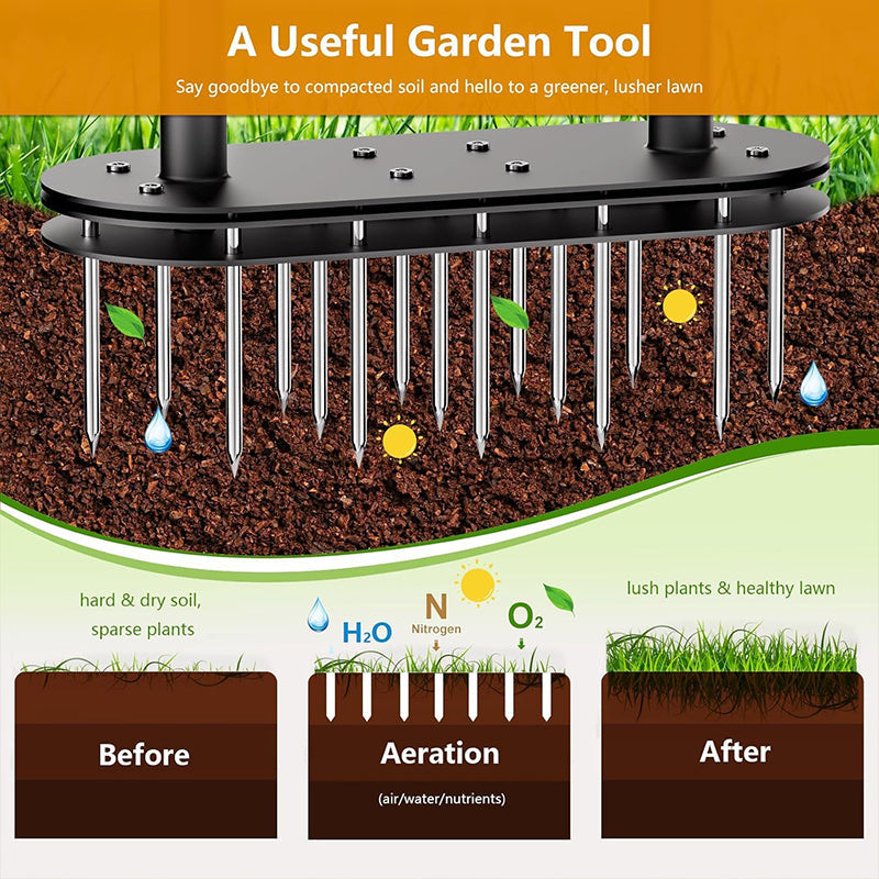 💐 50% OFF NOW!   Heavy-Duty Manual Lawn Coring Aerator