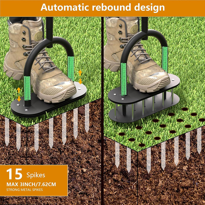 💐 50% OFF NOW!   Heavy-Duty Manual Lawn Coring Aerator
