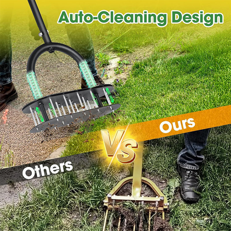 💐 50% OFF NOW!   Heavy-Duty Manual Lawn Coring Aerator