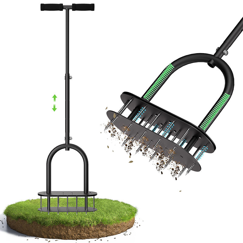 💐 50% OFF NOW!   Heavy-Duty Manual Lawn Coring Aerator