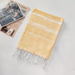 Cotton Blend Striped Tassel Beach Towel