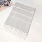 Cotton Blend Striped Tassel Beach Towel