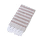 Cotton Blend Striped Tassel Beach Towel