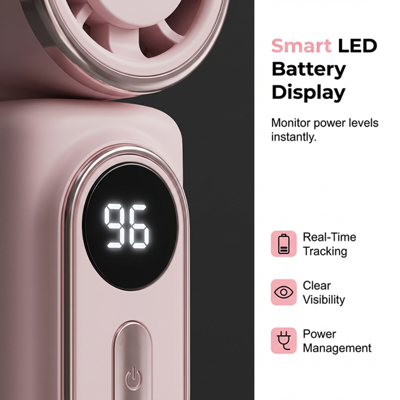 🏖️LAST DAY SALE ONLY ￡13.99!!🎁🔥Portable Clip-On Fan with LED Display