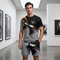 👕40% OFF!🍃Men's Abstract Print T-Shirt and Shorts Set