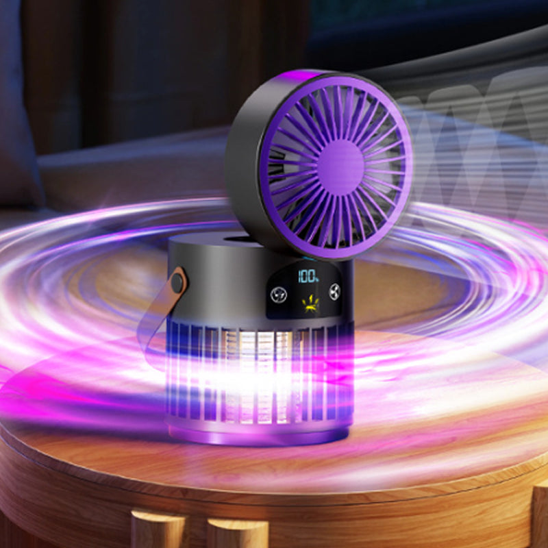 🔥Limited Time Promotion 50% OFF🔥Portable Rechargeable Fan with UV Bug Zapper Light