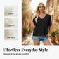 🏖️Summer Cool Deal: ONLY ￡12.99!💃Women's Half Sleeve V-Neck Top with Patchwork Hem