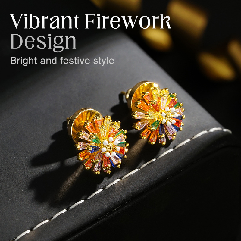 🔥While Supplies Last 40% OFF!🎉 Colorful Firework Stud Earrings for Women