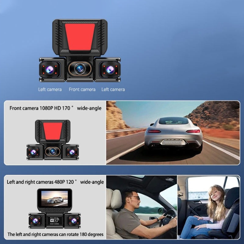 🔥HOT SALE NOW🚗Multi-Lens HD Dash Camera with Wi-Fi