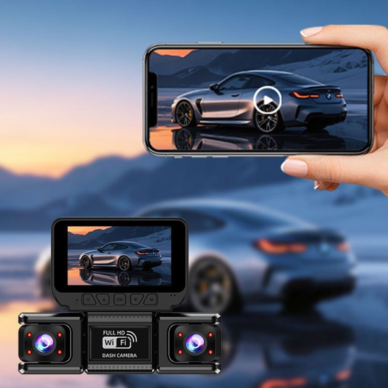 🔥HOT SALE NOW🚗Multi-Lens HD Dash Camera with Wi-Fi
