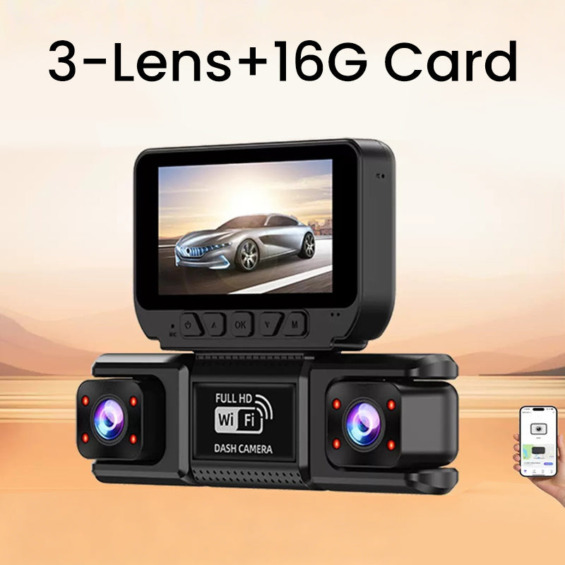 🔥HOT SALE NOW🚗Multi-Lens HD Dash Camera with Wi-Fi