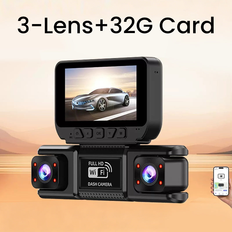 🔥HOT SALE NOW🚗Multi-Lens HD Dash Camera with Wi-Fi