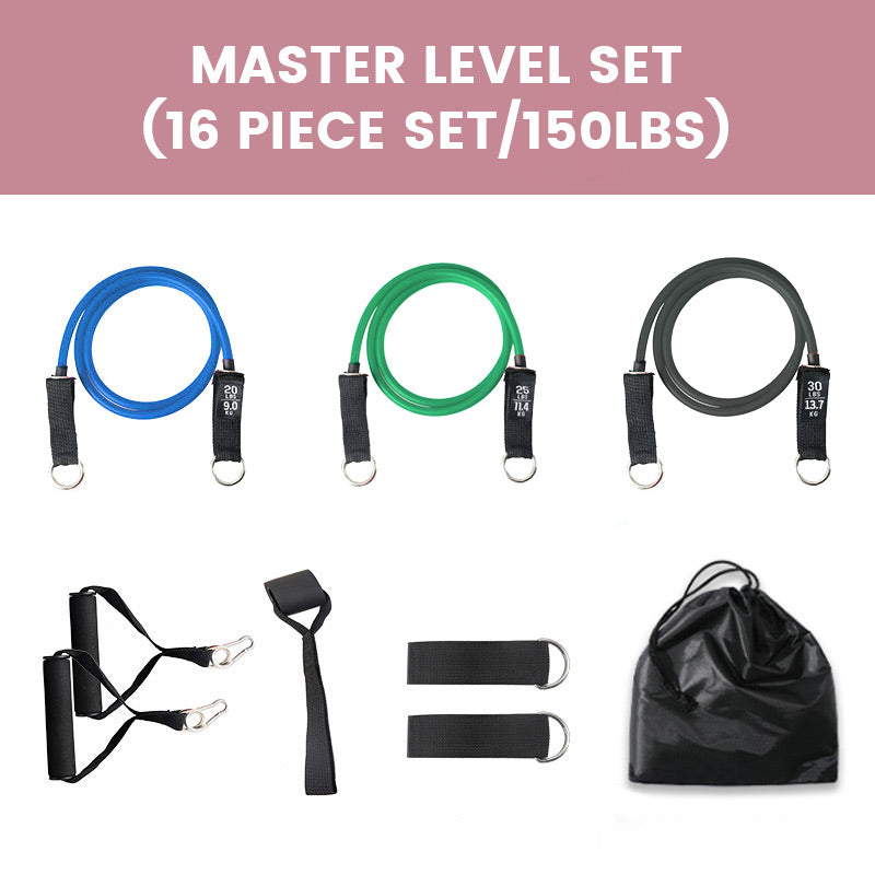 🏋️‍♀️📿 Resistance band set for full-body workouts