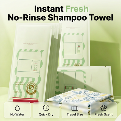 🔥 50% OFF · No-Rinse Hair Cleansing Shampoo Towel ✨