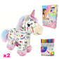 🔥50% OFF 🦄DIY Color-In Unicorn Plush Toy Kit, Washable Reusable Coloring Stuffed Animal, Creative Art Craft Set for Kids Birthday Gift