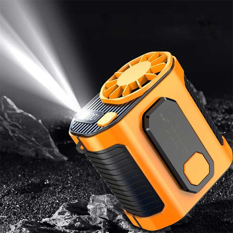 ⚡🌀 LIMITED TIME 50% OFF! Waist Clip Fan with Flashlight – Strong Airflow, Lightweight & Perfect for Summer 🔦☀️