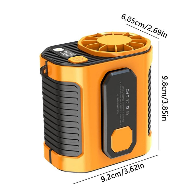 ⚡🌀 LIMITED TIME 50% OFF! Waist Clip Fan with Flashlight – Strong Airflow, Lightweight & Perfect for Summer 🔦☀️