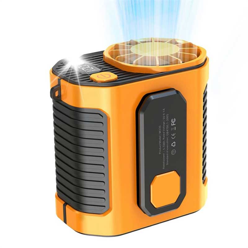 ⚡🌀 LIMITED TIME 50% OFF! Waist Clip Fan with Flashlight – Strong Airflow, Lightweight & Perfect for Summer 🔦☀️