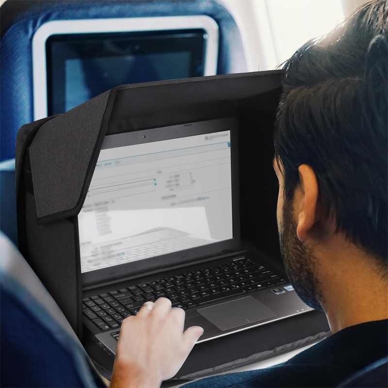 2-in-1 Laptop Case with Anti-Glare Sunshade