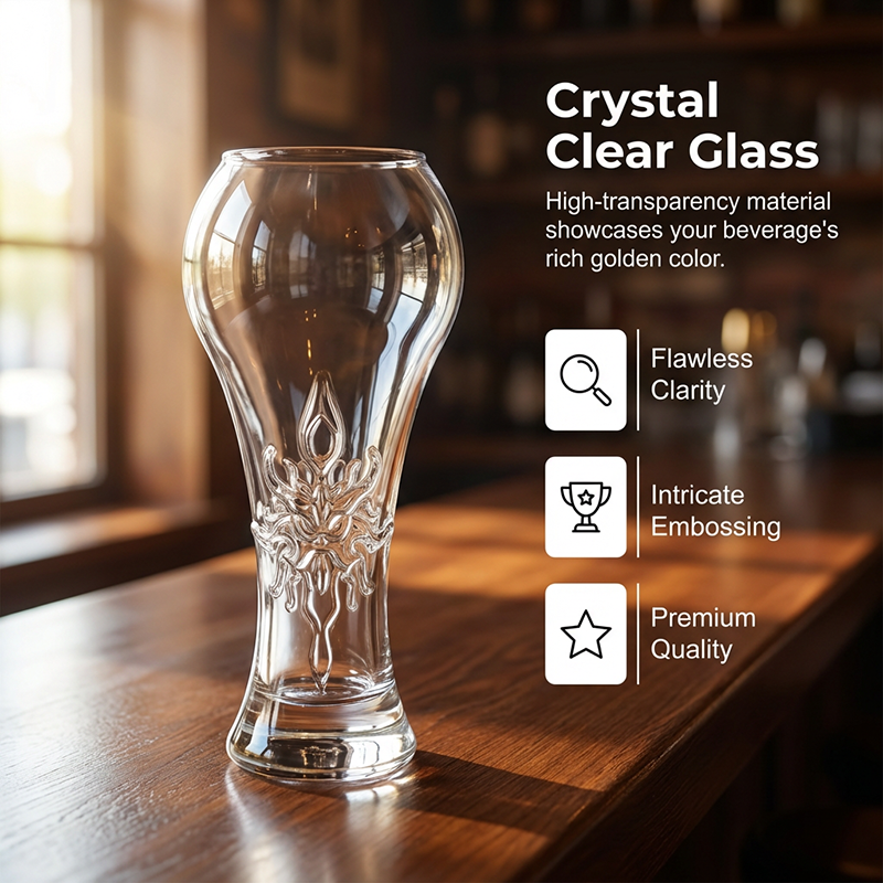 🥳2026 HOT SALE🥳🏆 50% OFF! 🍺 Large Capacity Ornate Beer Glass – Trophy‑embossed, 500ml crystal clear. Perfect for World Cup nights. Hold like a champion! ⚽✨