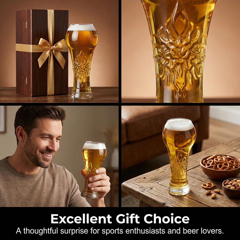 🥳2026 HOT SALE🥳🏆 50% OFF! 🍺 Large Capacity Ornate Beer Glass – Trophy‑embossed, 500ml crystal clear. Perfect for World Cup nights. Hold like a champion! ⚽✨