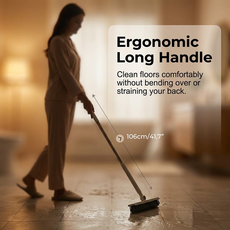 🧹2-in-1 Grout & Corner Scrubber Brush with Squeegee