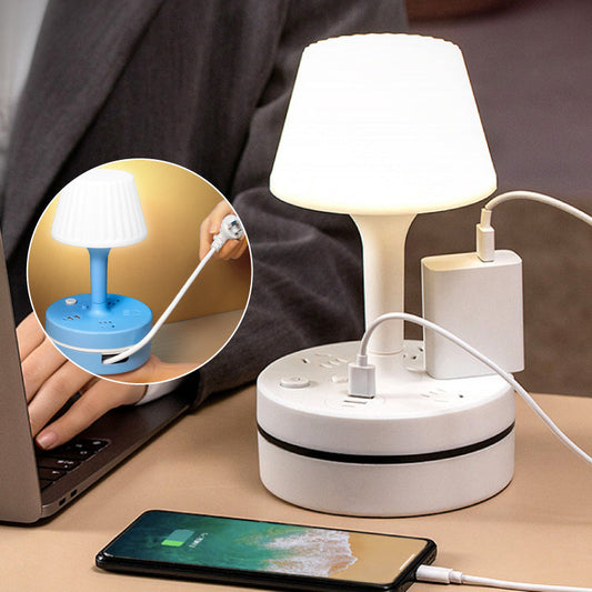 ⏰LAST DAY OFFER 50% OFF! 💡 Bedside Lamp with AC Outlets and USB Ports