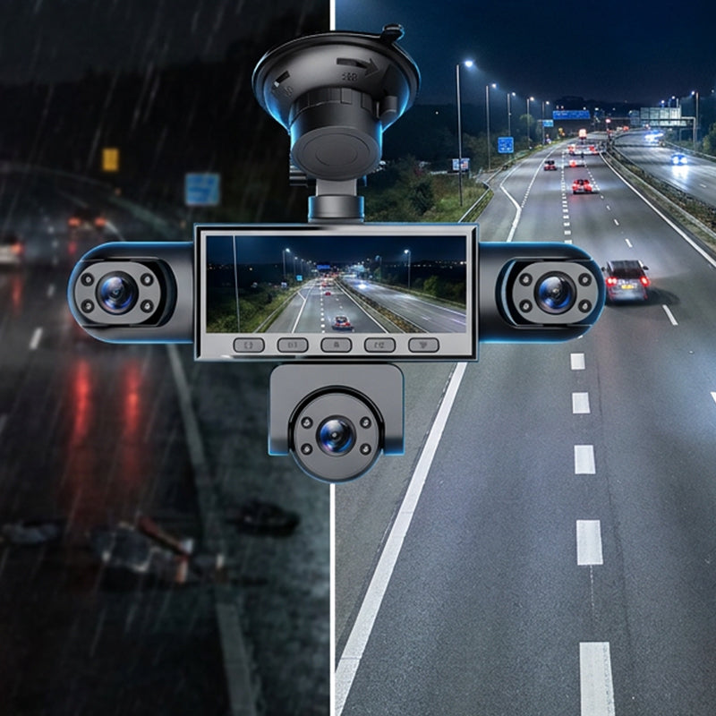 🚗50% OFF NOW ! 📹HD 1080P Multi-Lens Dash Cam – Night Vision, Loop Recording, Motion Sensing Panoramic 5-Camera Car Driving Recorder