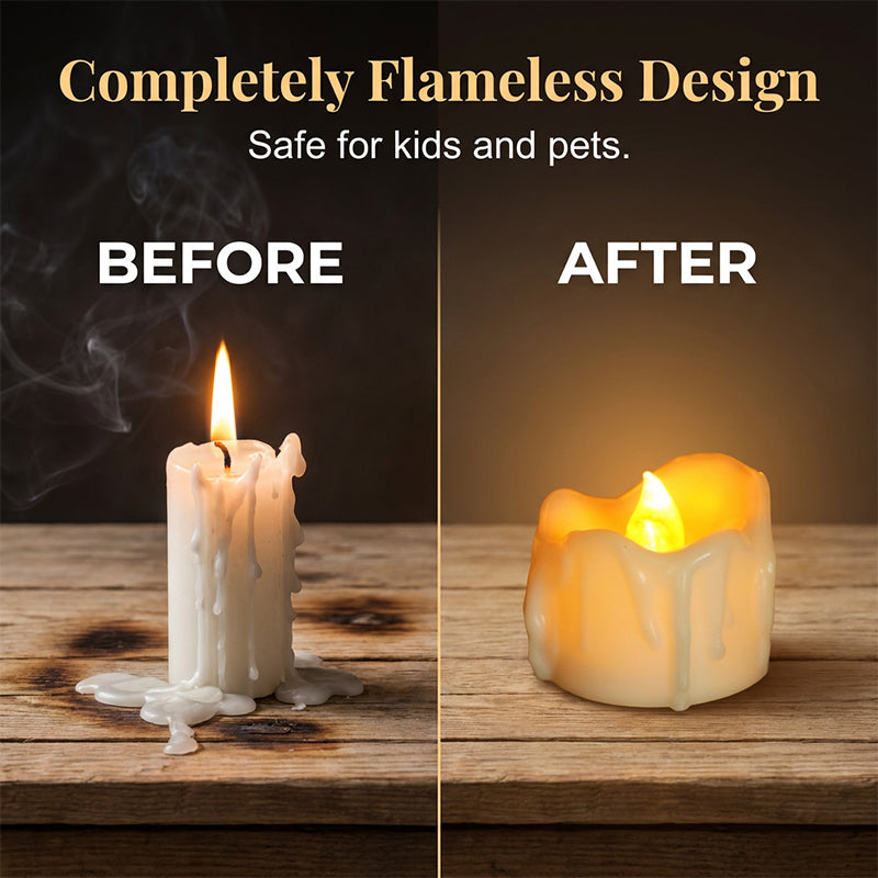Romantic LED Flameless Dripping Light Candles