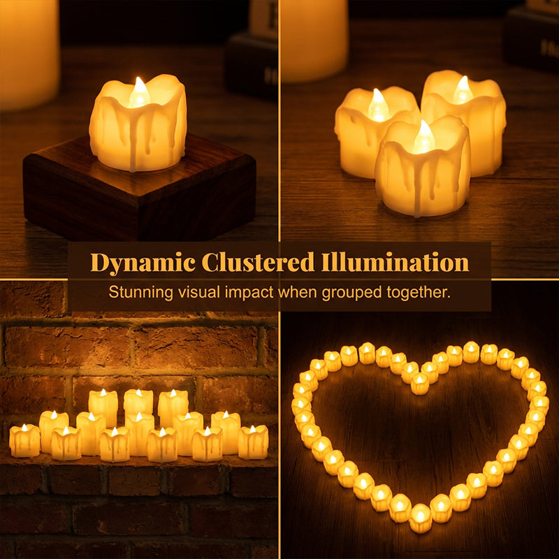 Romantic LED Flameless Dripping Light Candles