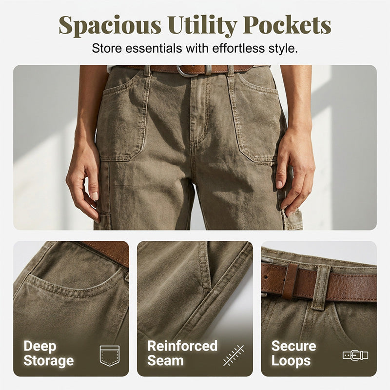 ⏳Limited-time 50% off⏰Women's Relaxed Casual Cargo Capris👖