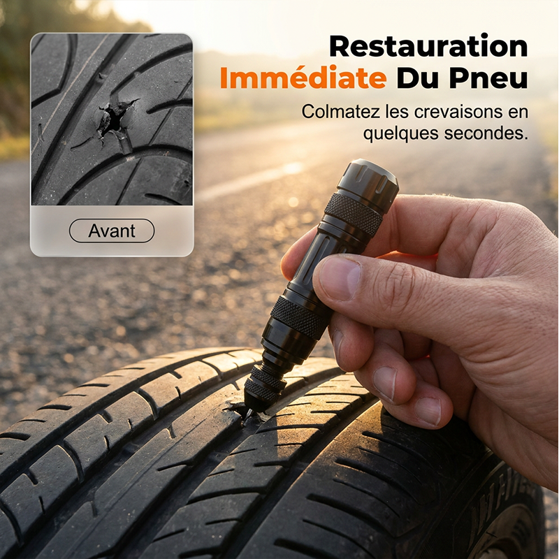 ⏳Limited-TIme 50% OFF !!⏰Tubeless Tire Repair Kit – Aluminum Case🪄🚗
